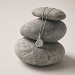 Dainty Silver Ammonite Fossil Necklace - Dainty London