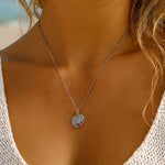 Dainty Silver Cluster Gemstone Necklace with Rainbow Gemstones - Dainty London