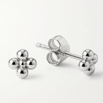 Dainty Silver Cluster Stud Earrings - Dainty London