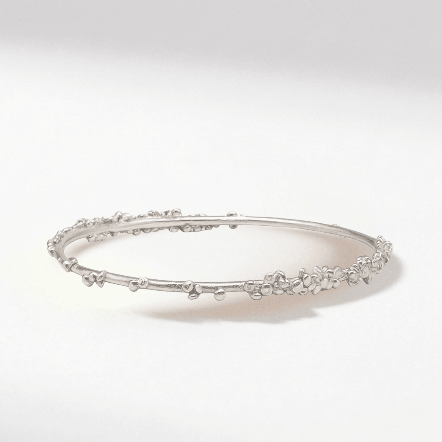 Dainty Silver Grain Bangle - Dainty London