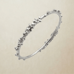 Dainty Silver Grain Bangle - Dainty London