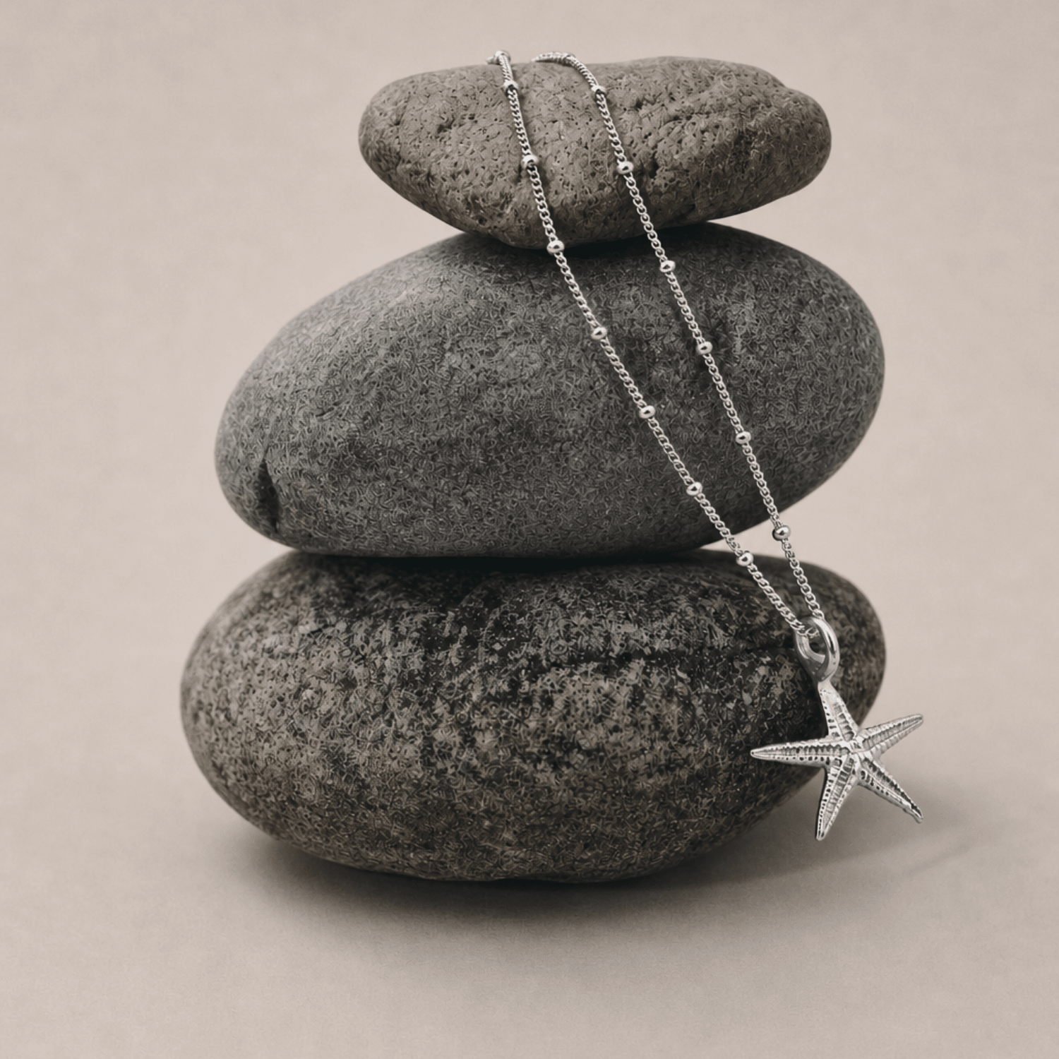 Dainty Silver Real Starfish Necklace - Dainty London