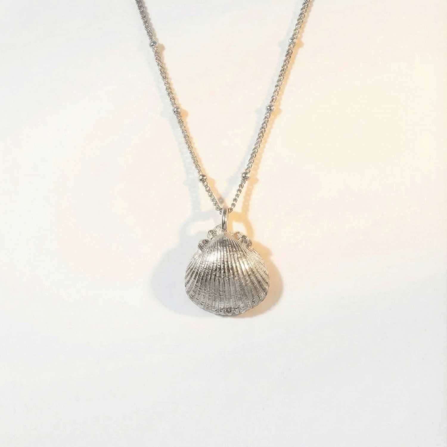 Dainty Silver Seashell Necklace - Dainty London