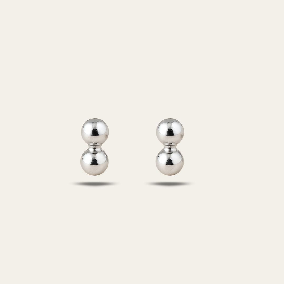 Dainty Silver Single Stud Earrings - Dainty London