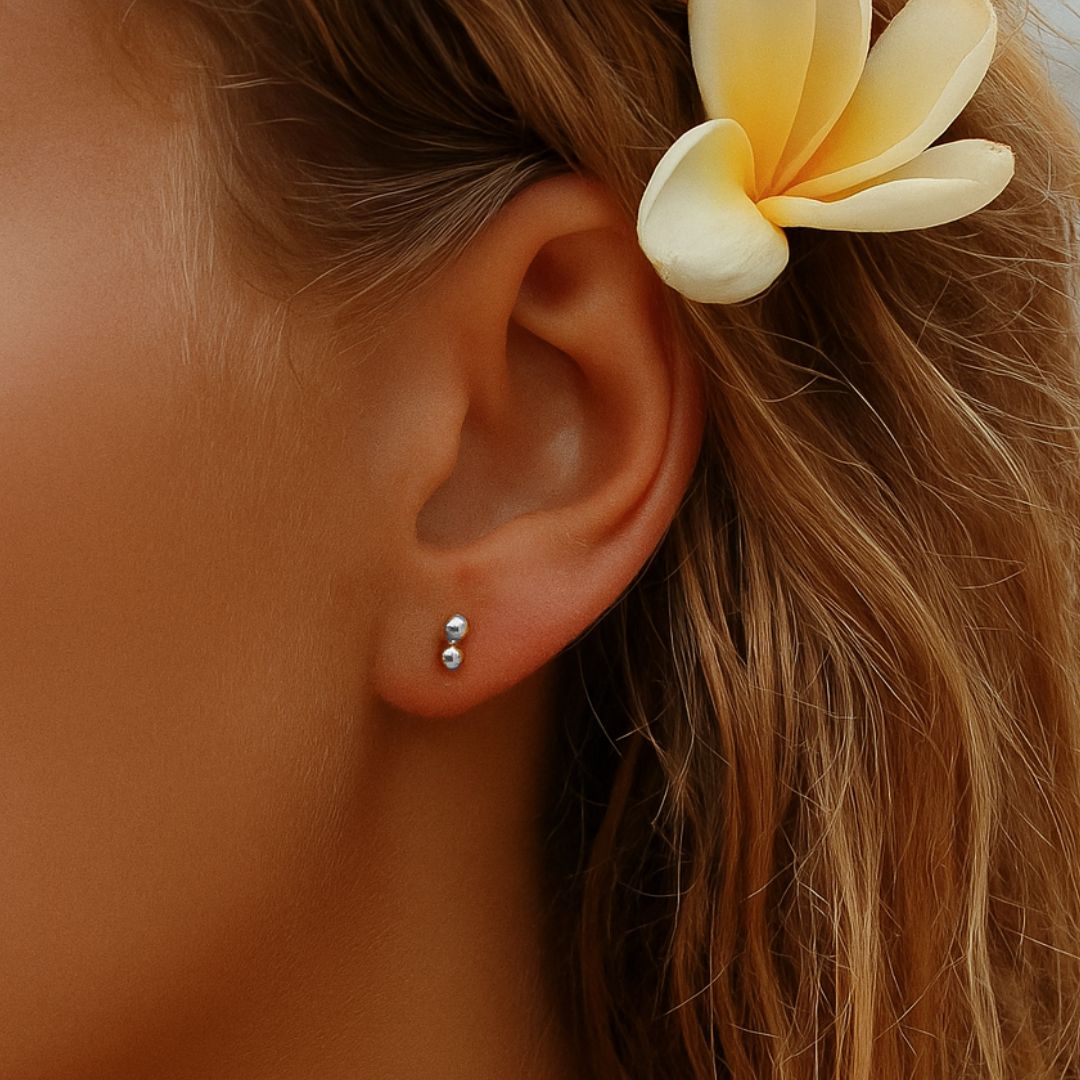 Dainty Silver Single Stud Earrings - Dainty London