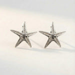 Dainty Silver Starfish Studs - Dainty London