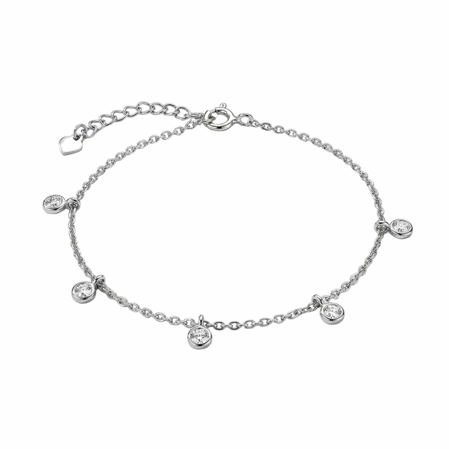 Dainty Silver Topaz Anklet or Bracelet - Dainty London