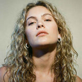 Dainty Sterling Silver Flower Huggie Hoops - Dainty London