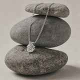 Dainty White Gold Diamond Necklace - Stella - Dainty London