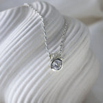 Dainty White Gold Diamond Necklace - Stella - Dainty London