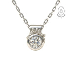 Dainty White Gold Diamond Necklace - Stella - Dainty London