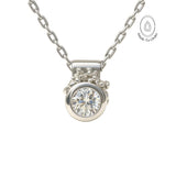 Dainty White Gold Diamond Necklace - Stella - Dainty London