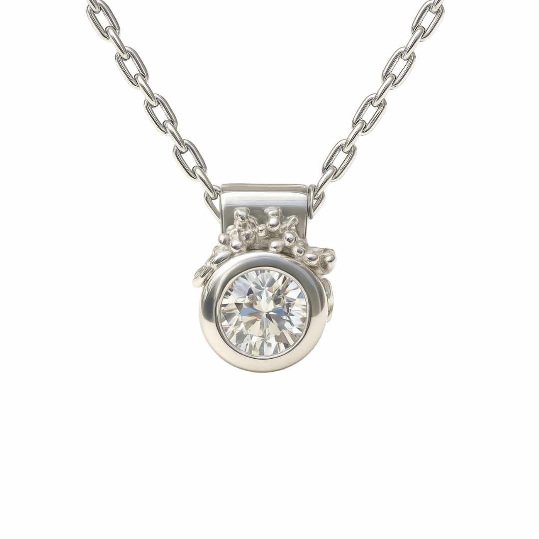 Dainty White Gold Diamond Necklace - Stella - Dainty London