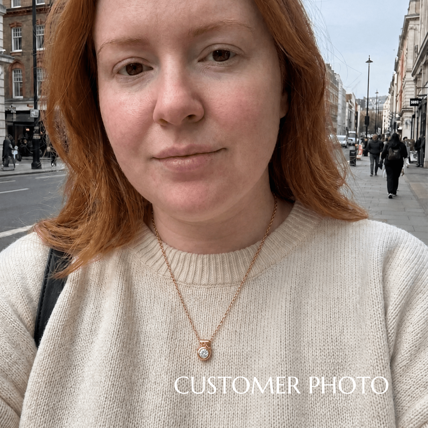 Dainty White Gold Diamond Necklace - Stella - Dainty London