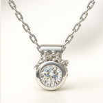 Dainty White Gold Diamond Necklace - Stella - Dainty London