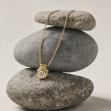 Dainty Yellow Gold Diamond Necklace - Stella - Dainty London