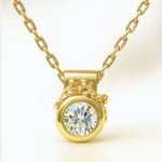 Dainty Yellow Gold Diamond Necklace - Stella - Dainty London