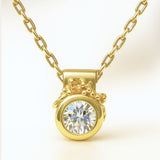 Dainty Yellow Gold Diamond Necklace - Stella - Dainty London