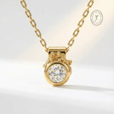 Dainty Yellow Gold Diamond Necklace - Stella - Dainty London