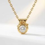 Dainty Yellow Gold Diamond Necklace - Stella - Dainty London