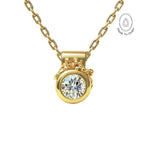 Dainty Yellow Gold Diamond Necklace - Stella - Dainty London