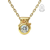 Dainty Yellow Gold Diamond Necklace - Stella - Dainty London