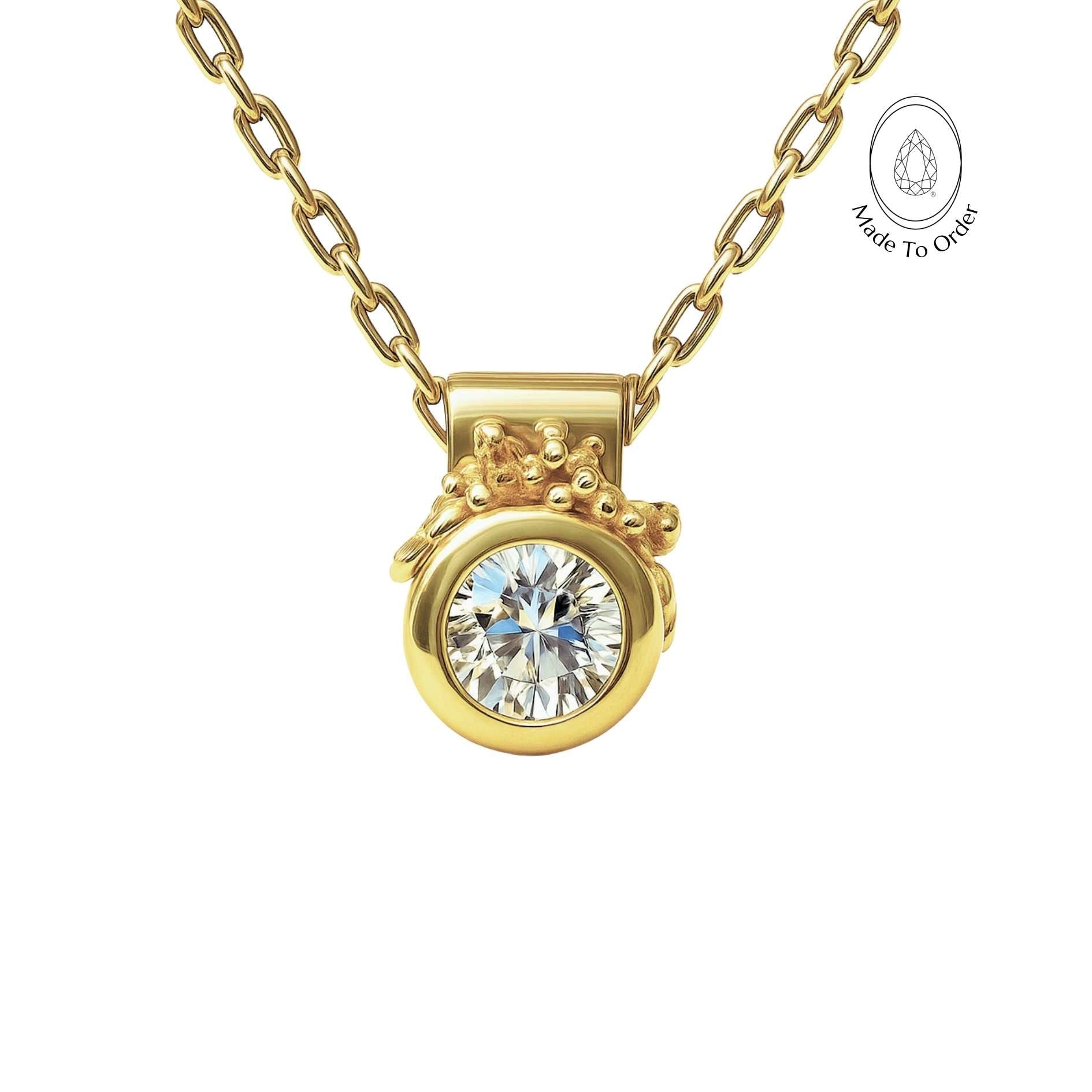 Dainty Yellow Gold Diamond Necklace - Stella - Dainty London