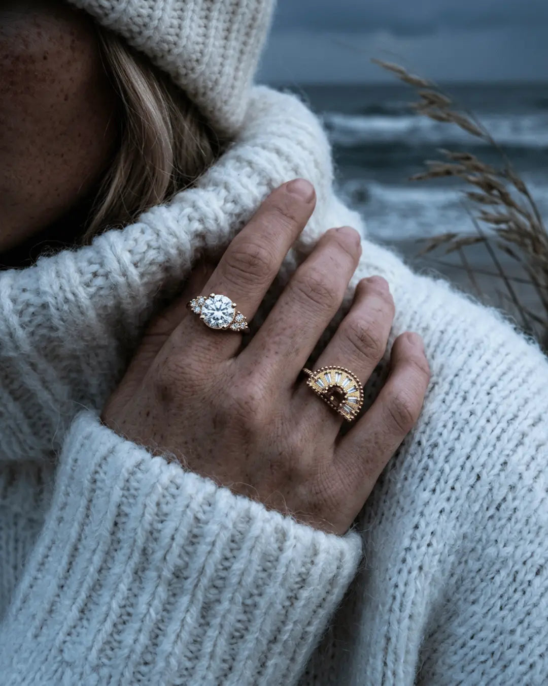 dainty london gold or silver gemstone rings