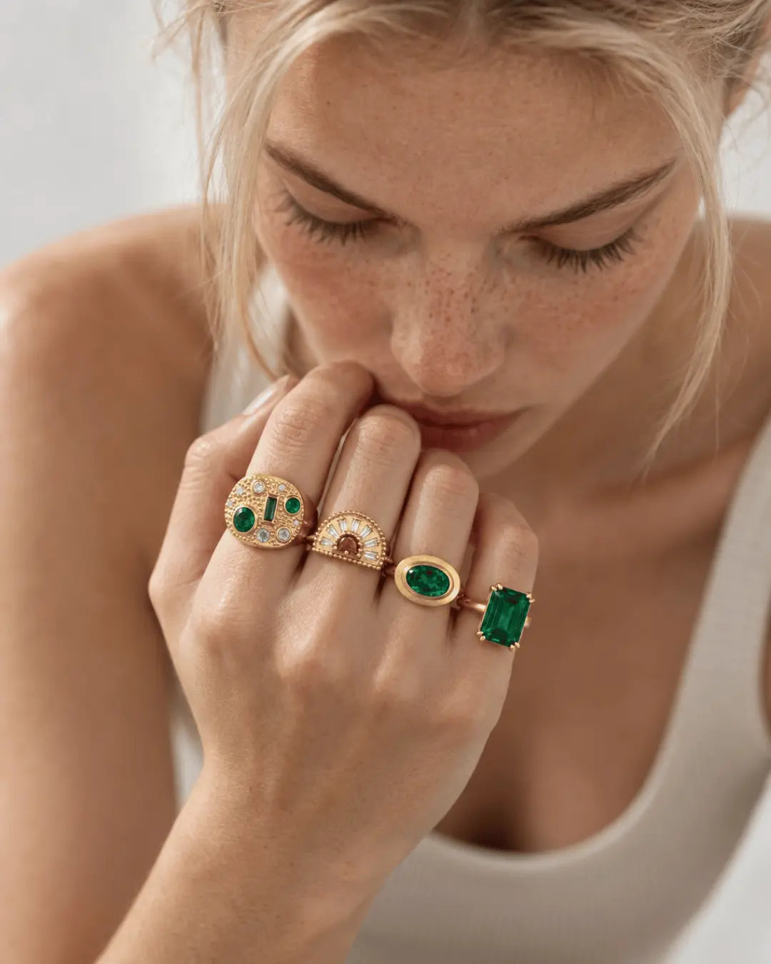 dainty london gold or silver gemstone rings