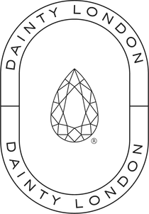 Dainty London logo - the brand mark for Dainty London, a British jewellery house creating sustainable, handcrafted fine and demi-fine jewellery.
