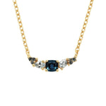 Elegant Topaz Cluster Gold Necklace - Zaria - Dainty London