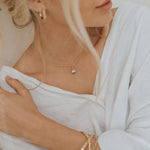 Solid Gold Aquamarine Alba Necklace - Bridal Necklace- Fine Wedding Jewellery- Milestone Birthday Gift- Dainty London