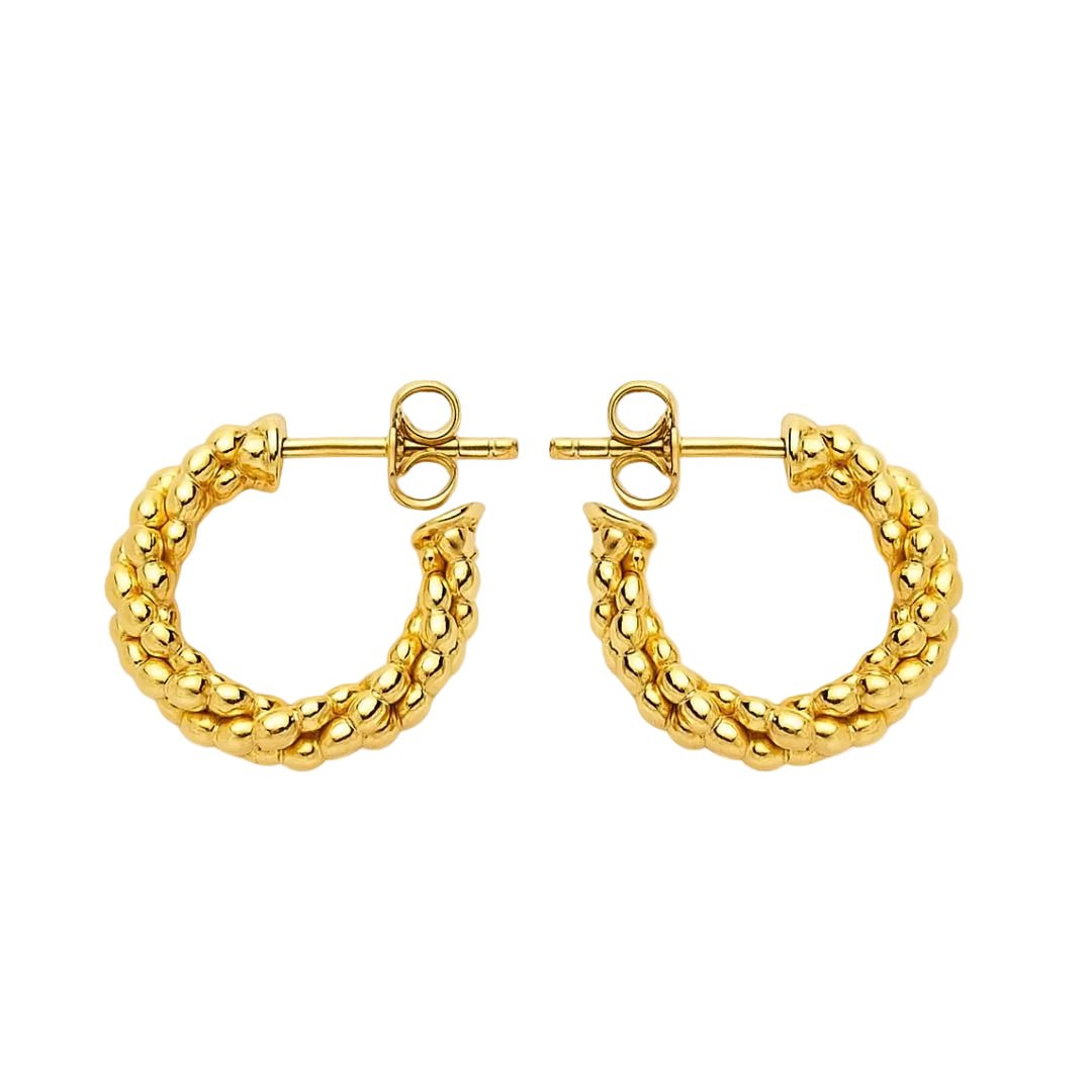 Gold Barnacle Huggie Hoop Earrings - Dainty London
