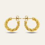 Gold Barnacle Huggie Hoop Earrings - Dainty London