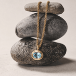 Gold Blue Topaz Necklace - Avery - Dainty London