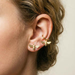 Gold Bumble Bee Stud Earrings - Dainty London