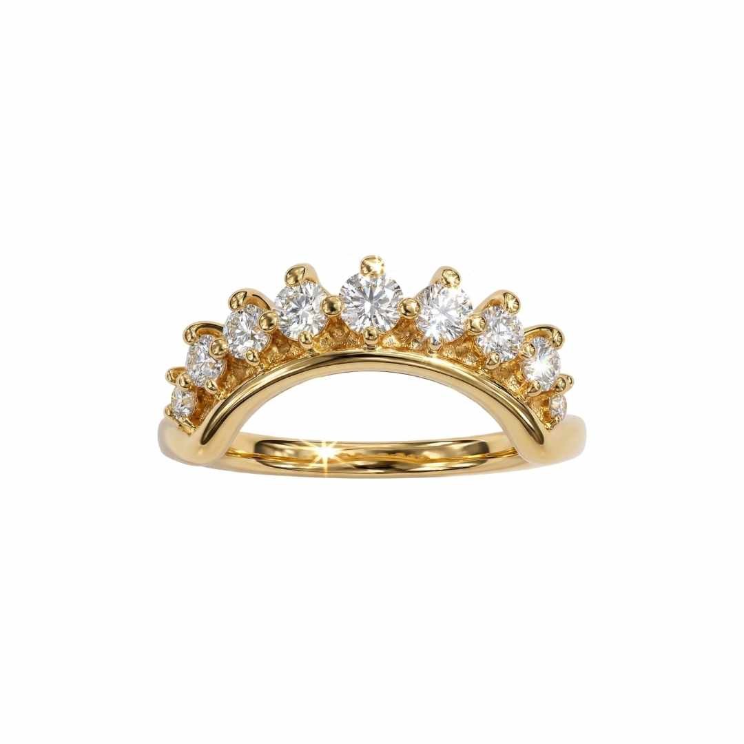 Gold Halo Diamond Ring - The Nora Ring - Dainty London