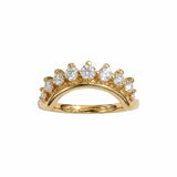 Gold Halo Diamond Ring - The Nora Ring - Dainty London