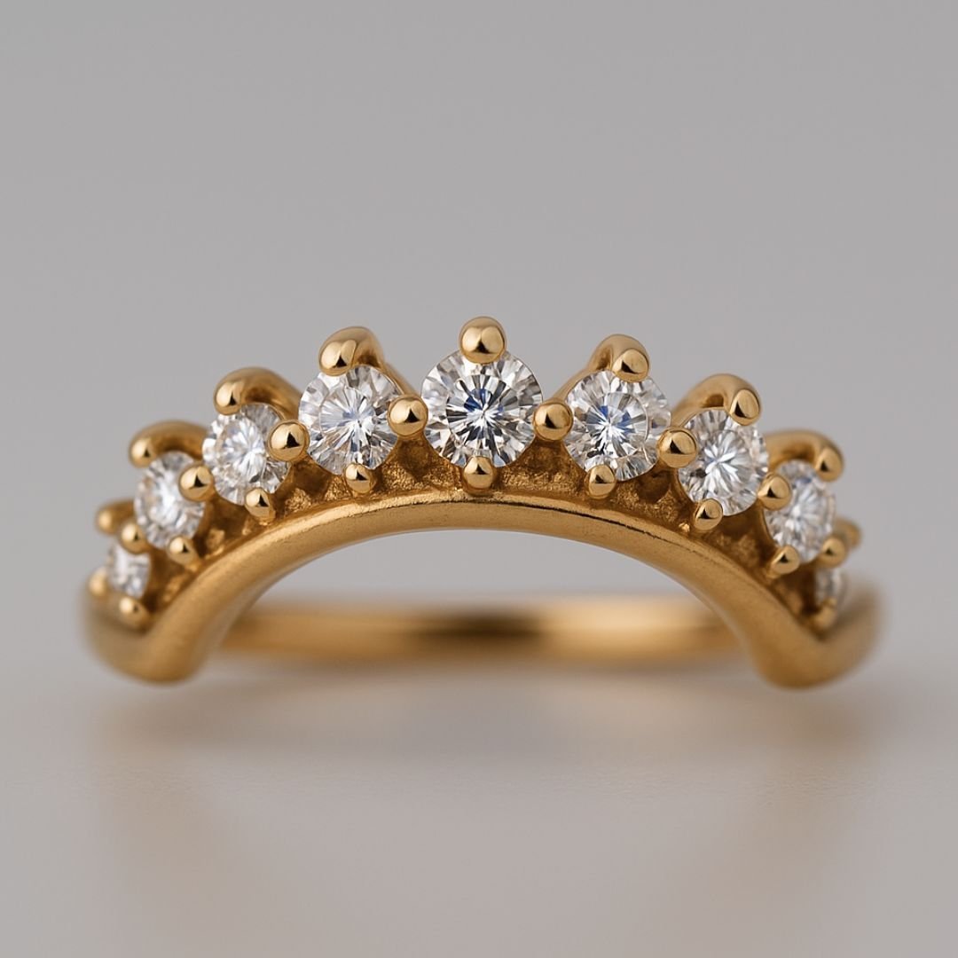 Gold Halo Diamond Ring - The Nora Ring - Dainty London