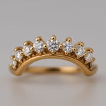 Gold Halo Diamond Ring - The Nora Ring - Dainty London