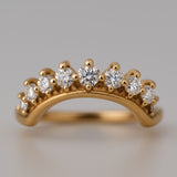 Gold Halo Diamond Ring - The Nora Ring - Dainty London