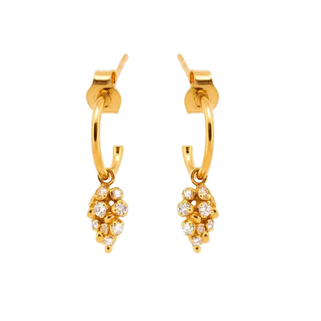 Gold Lyra Hoop Earrings - Dainty London