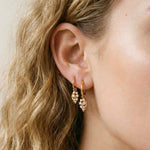 Gold Lyra Hoop Earrings - Dainty London