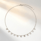 Gold or silver disc necklace | dainty layering necklace for women | tarnish-resistant, minimalist pendant | perfect everyday jewellery & gift for her.