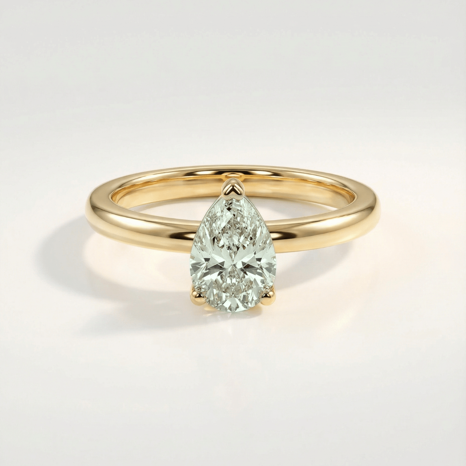 Gold or Silver Pear Amethyst Ring - Zinnia - Dainty London