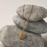 Gold or Silver Saltwater Coral Pendant Necklace - Dainty London