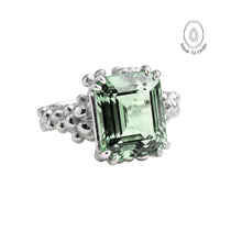 Gold or Silver Statement Green Quartz Ring - Giselle - Dainty London