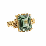 Gold or Silver Statement Green Quartz Ring - Giselle - Dainty London