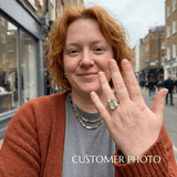 Gold or Silver Statement Green Quartz Ring - Giselle - Gold Rings - Dainty London