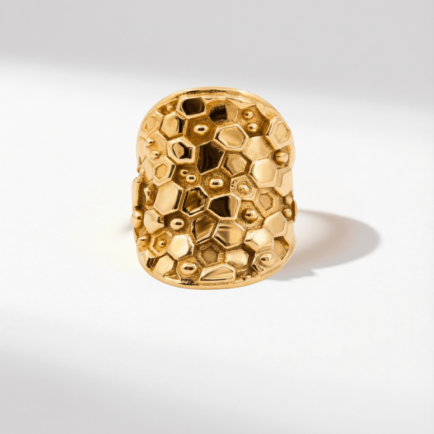 Gold or Silver Statement Saddle Ring - Hemera - Dainty London